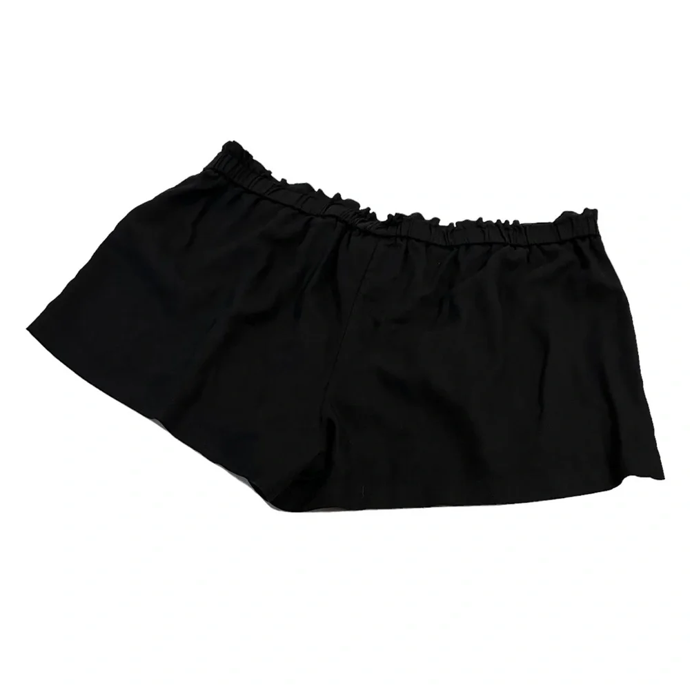 Isabel Maternity Black Linen Tie Front Pull On Shorts XL - Picture 6 of 6